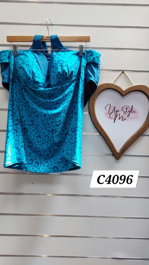 Genvieve Turquoise Swim Suit 2 Piece - 22