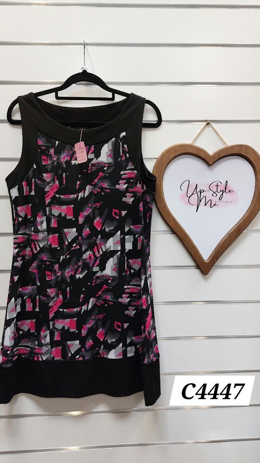 Ignite Pink/Black Singlet - S