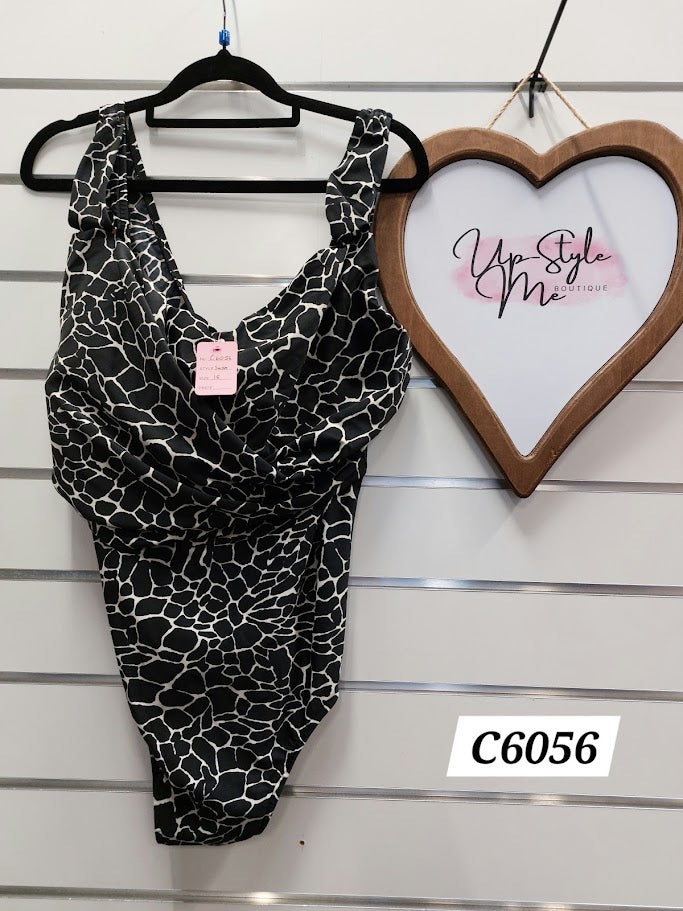 Sara Black/Cream Swimsuit - 18