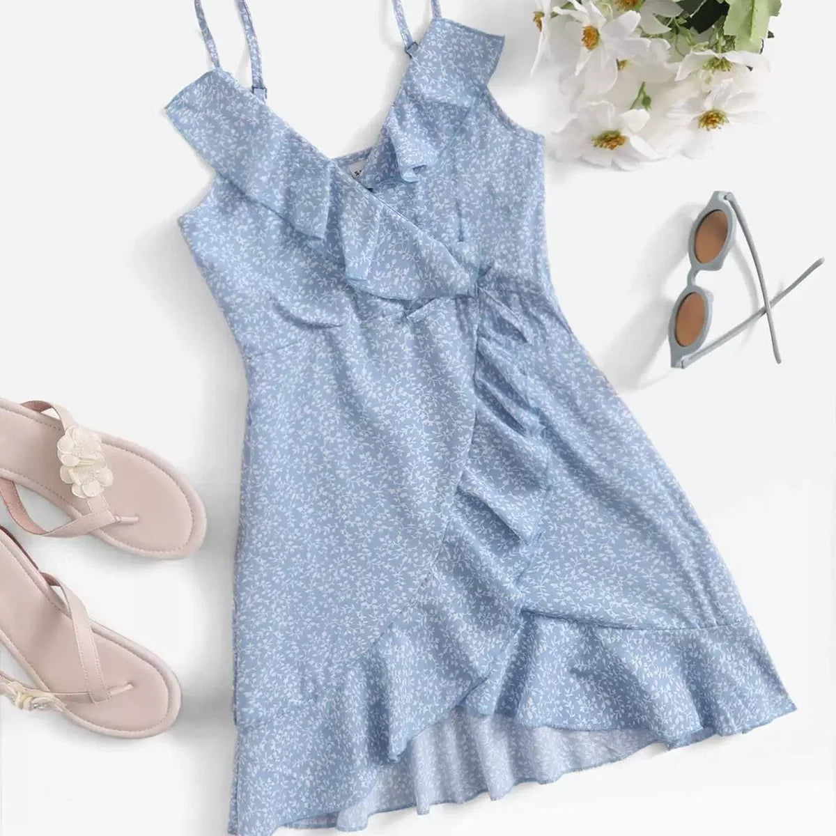 Shein Blue Strap Dress - M
