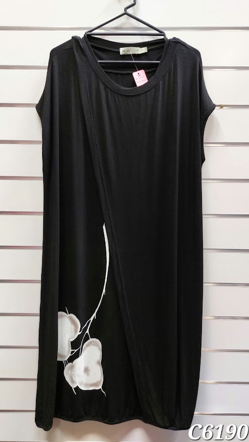 OBI Black Floral Dress - 10