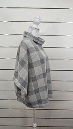 K&K White Grey Turtle Neck Jersey OSFA