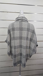 K&K White Grey Turtle Neck Jersey OSFA