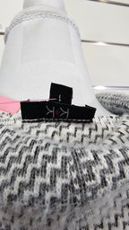K&K White Grey Turtle Neck Jersey OSFA