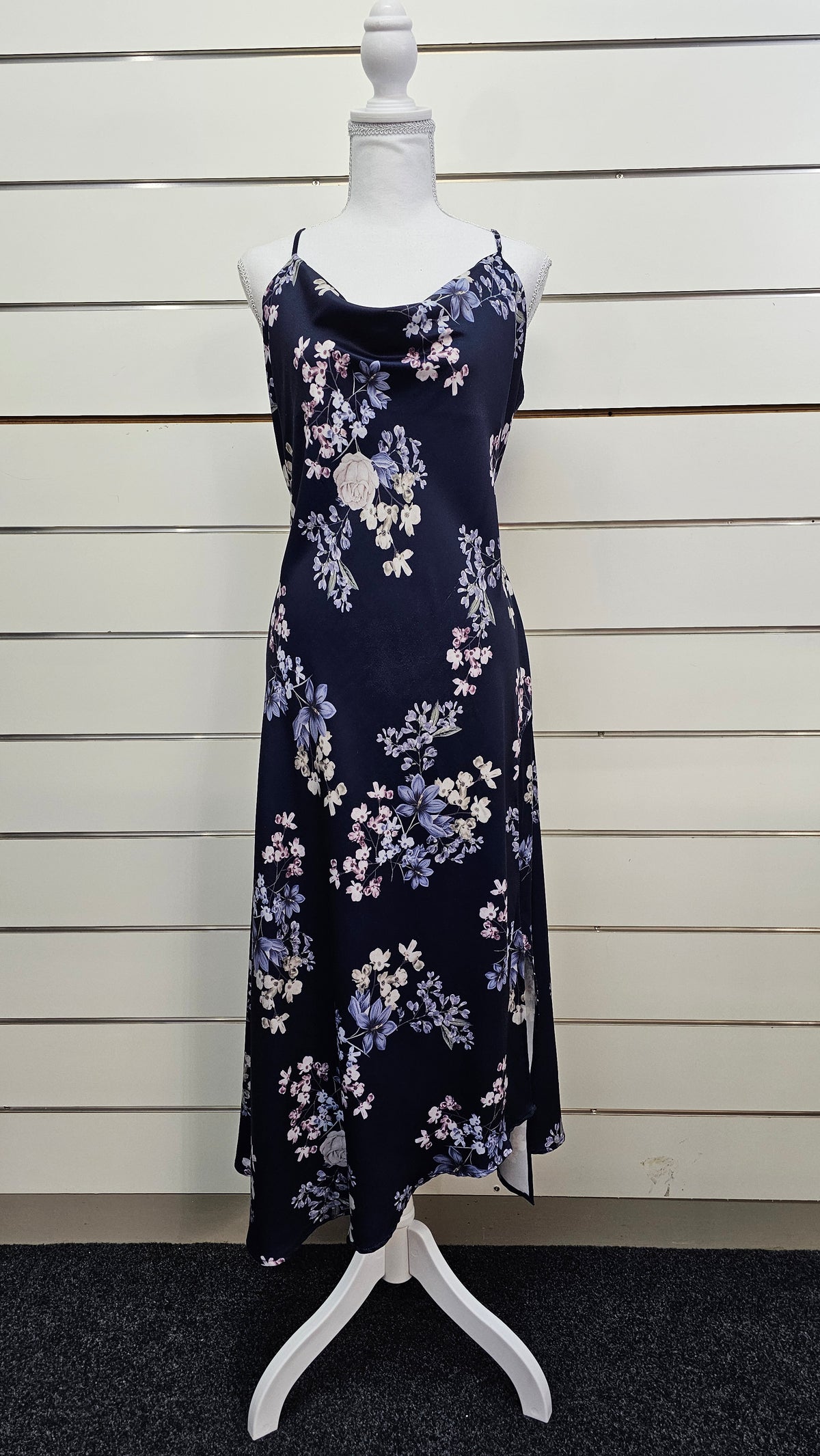 Pagani Navy Floral Strappy Maxi Dress - 18