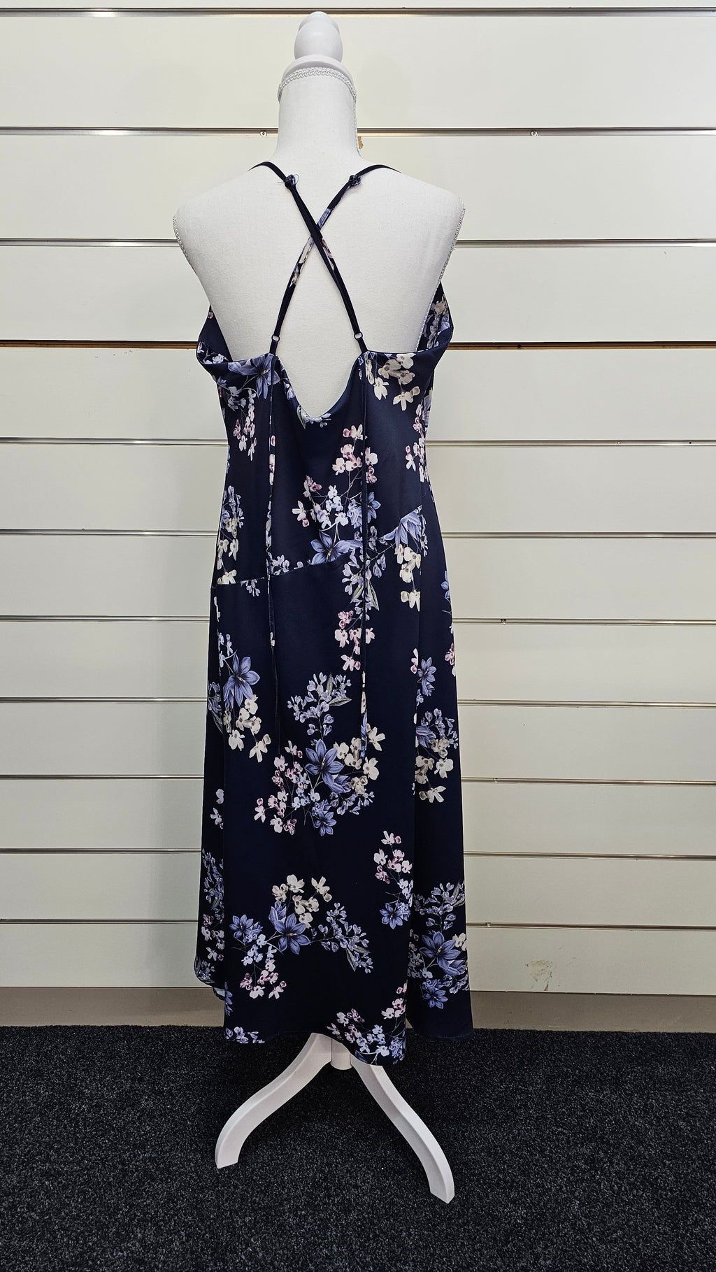 Pagani Navy Floral Strappy Maxi Dress - 18