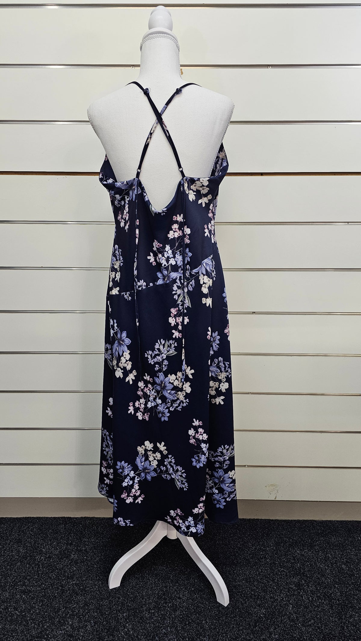Pagani Navy Floral Strappy Maxi Dress - 18