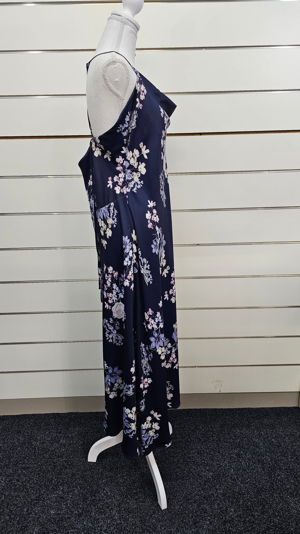 Pagani Navy Floral Strappy Maxi Dress - 18