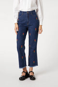 Princess Highway Jeans with Embroidered Tulips - 12