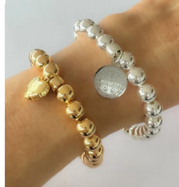 Beaded Bracelet - Luxe Silver