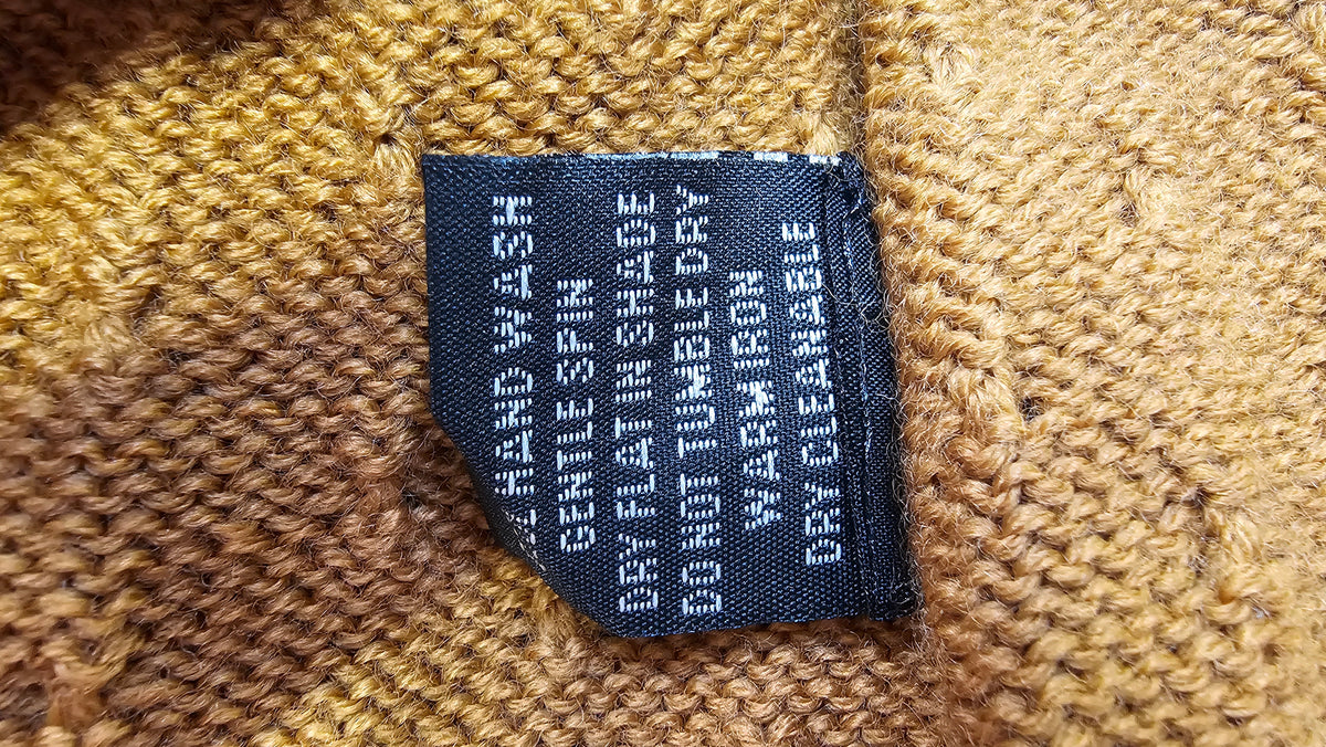 Standard Issue Mustard Knitted 100% Merino Dress  - M image 5