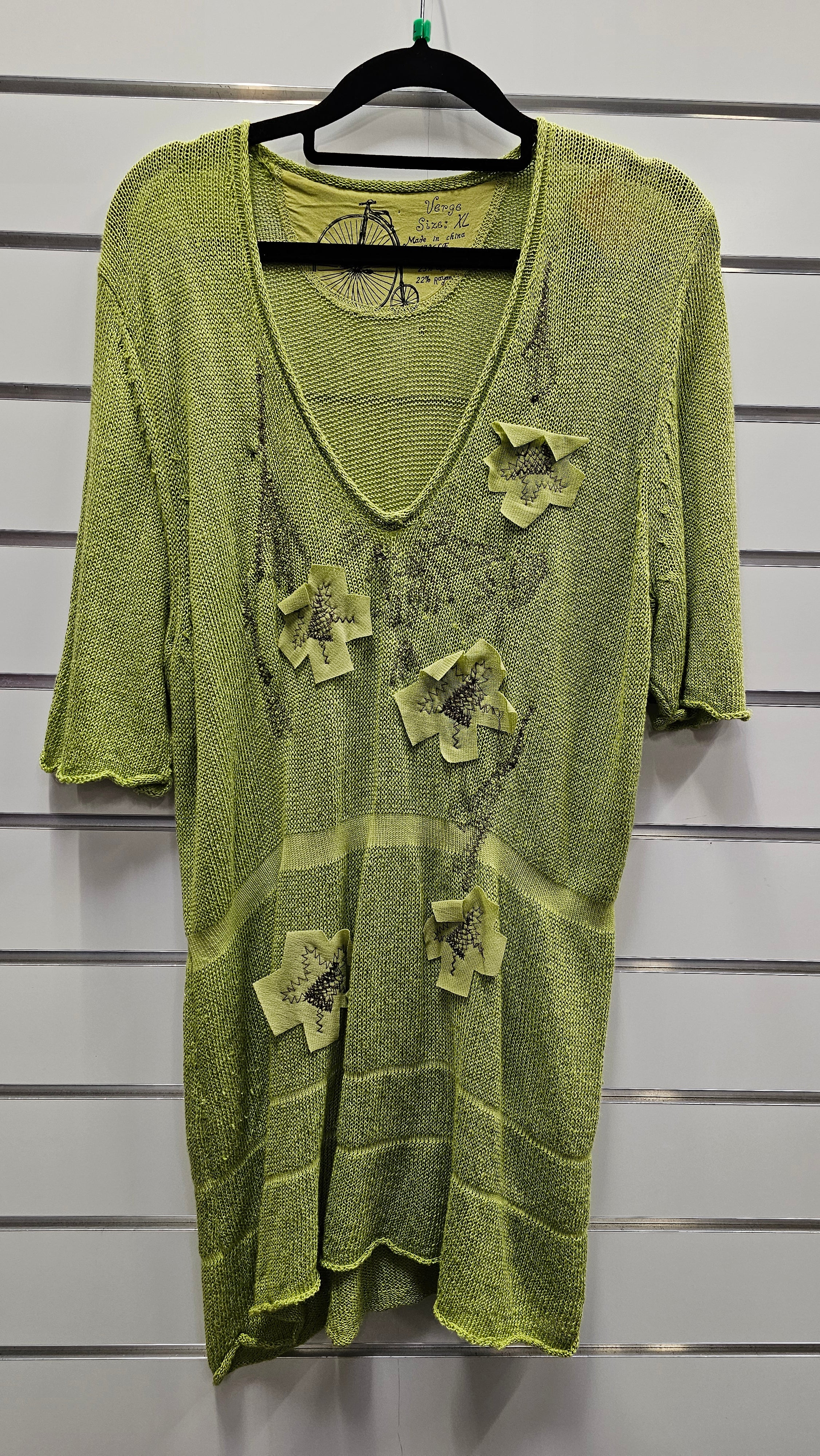 Verge Knitted Short Sleeve Blouse - XL image 0