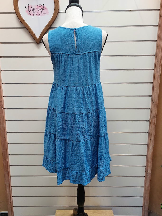 Ella J Blue Tiered Summer Dress - 10 image 1