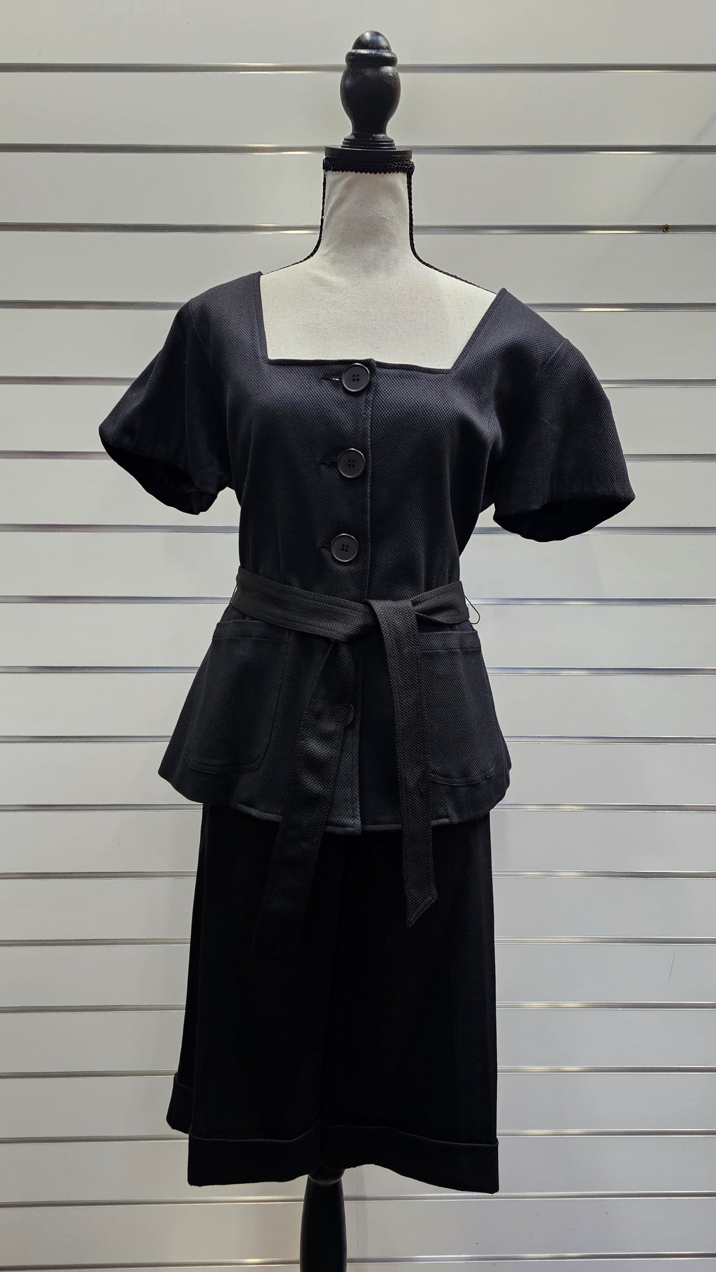 Chlorofile Black Cotton Blend Short Suit - 16 image 0