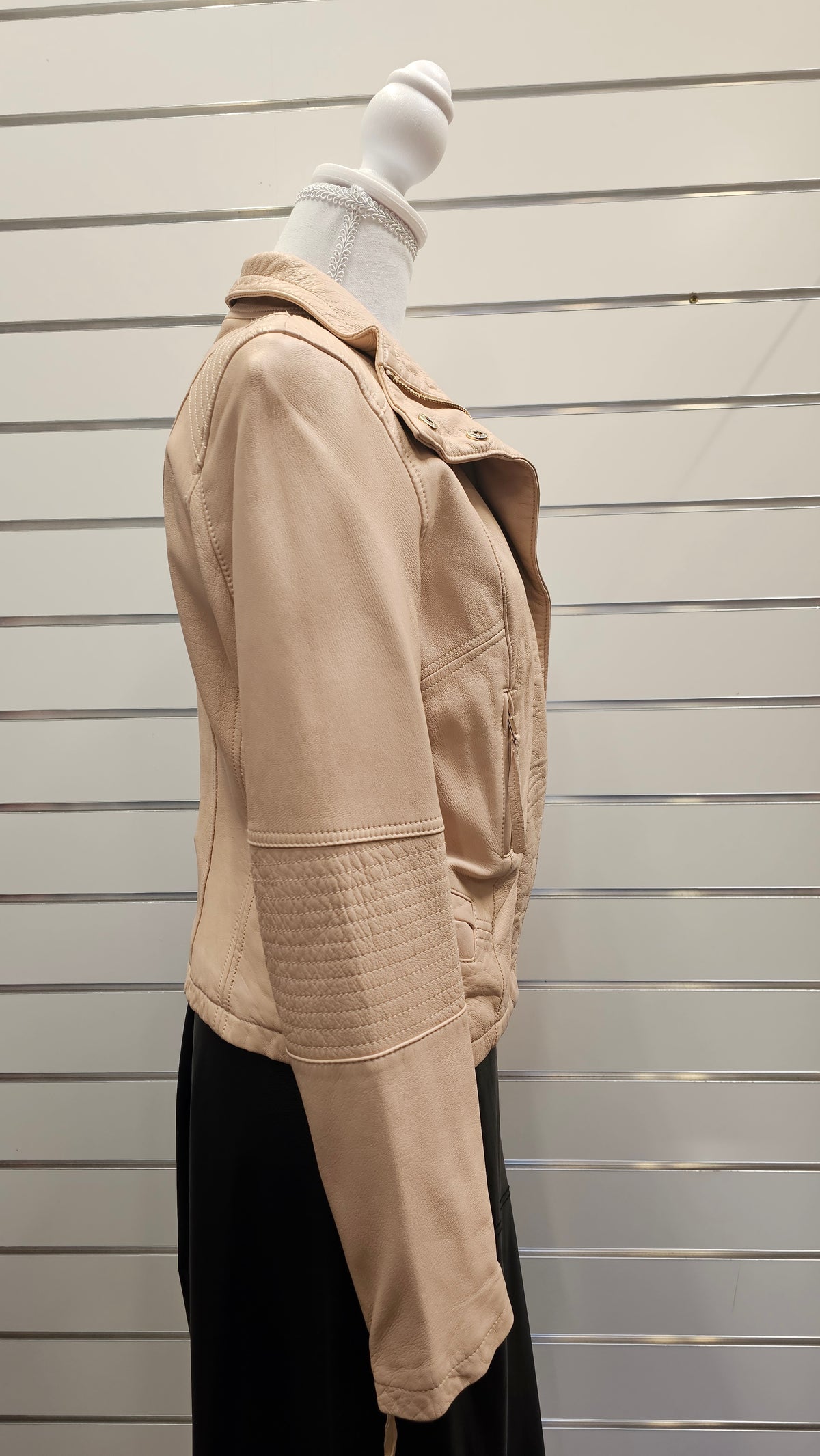 Zara Woman Genuine Leather Dusky Pink Jacket - M image 1