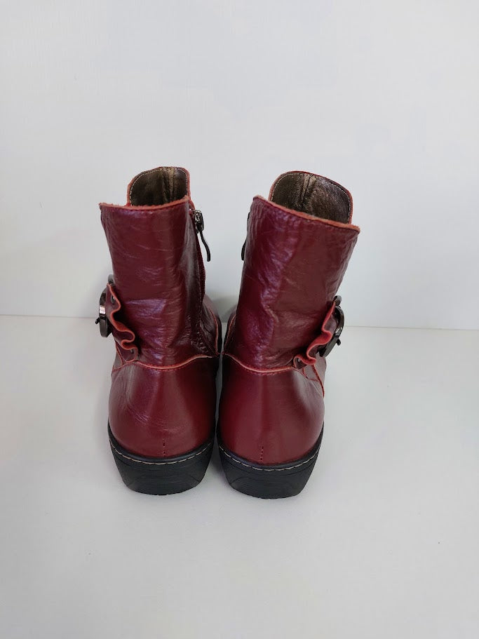 Vagamann Maroon Ankle Boots - 42 image 2