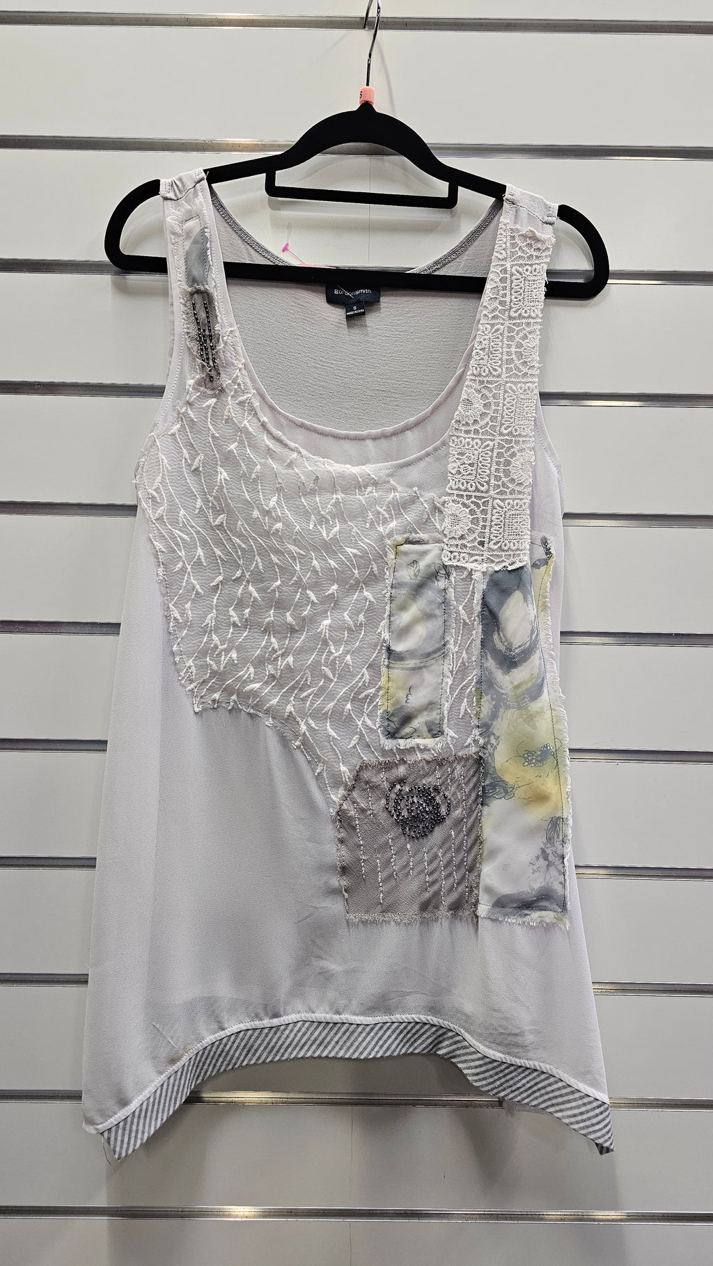 Gordon Smith White Tunic With Lace Accents - S image 0