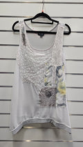 Gordon Smith White Tunic With Lace Accents - S image 0