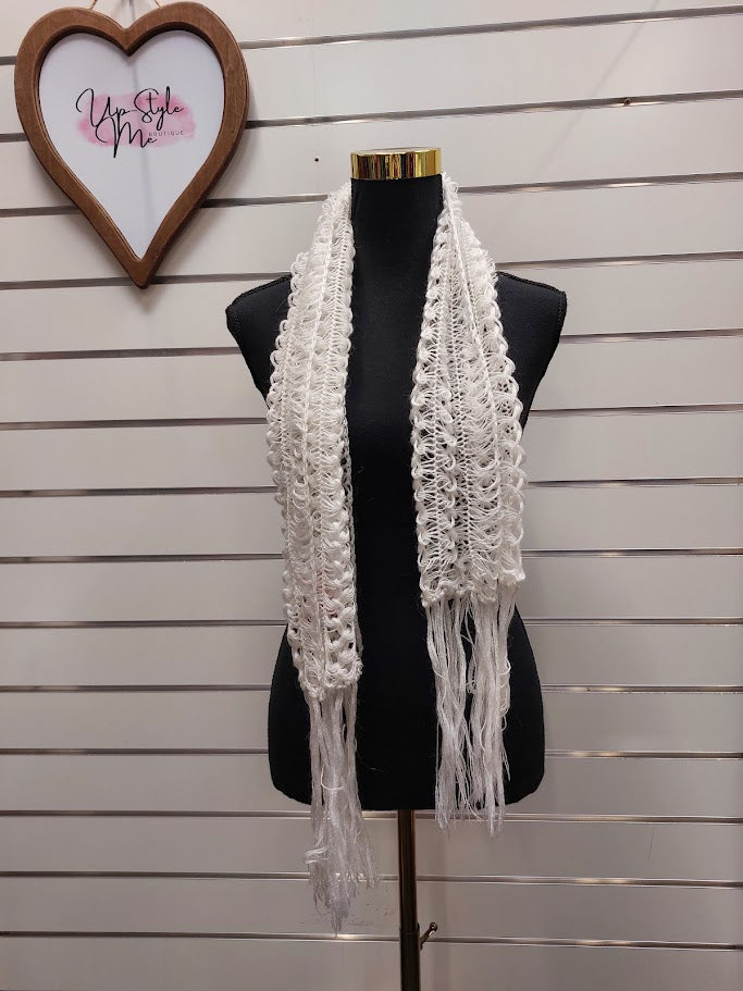 White Knitted Scarf image 1