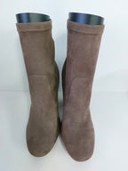 Lipstik Brown Suede Ankle Boots - 9 image 1