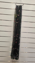 Black Scarf With Beads And Embroidery image 0
