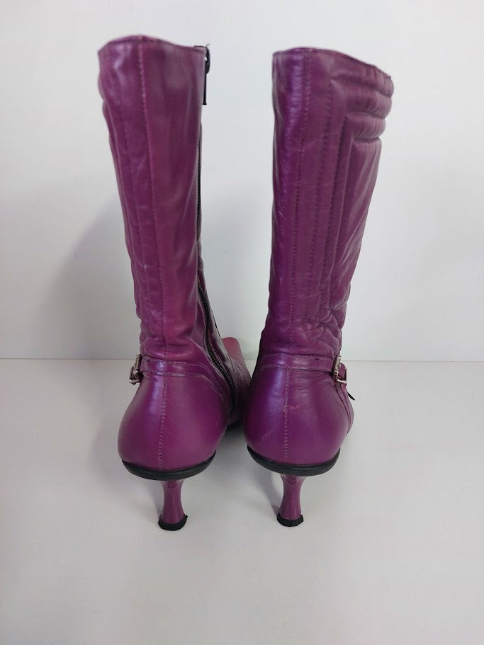 Dumond Purple Pleather Boots - 39 image 3