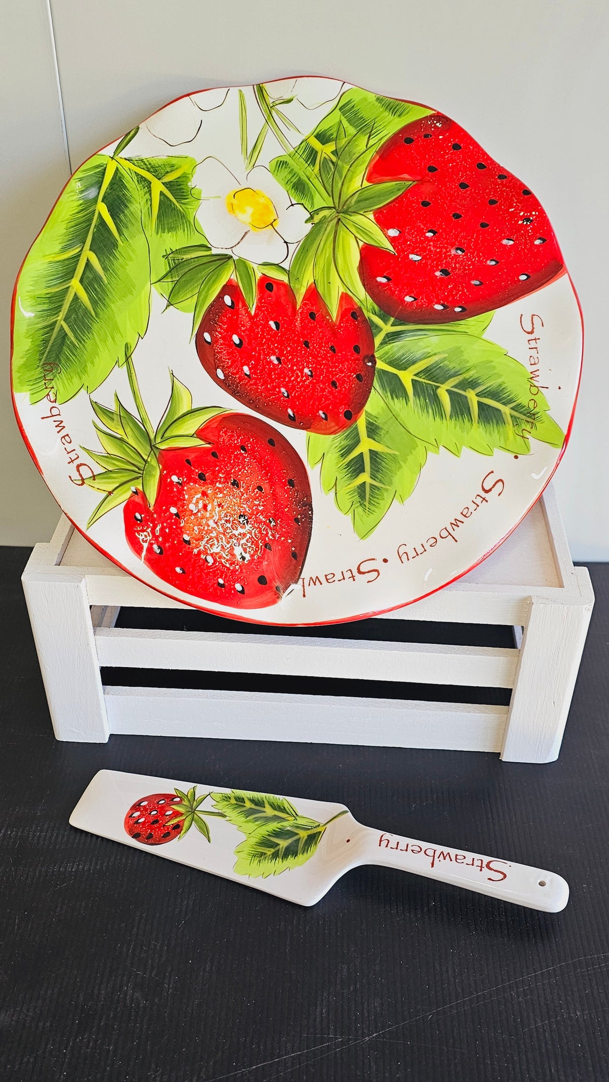 Strawberry Cake Stand & Server Set image 4