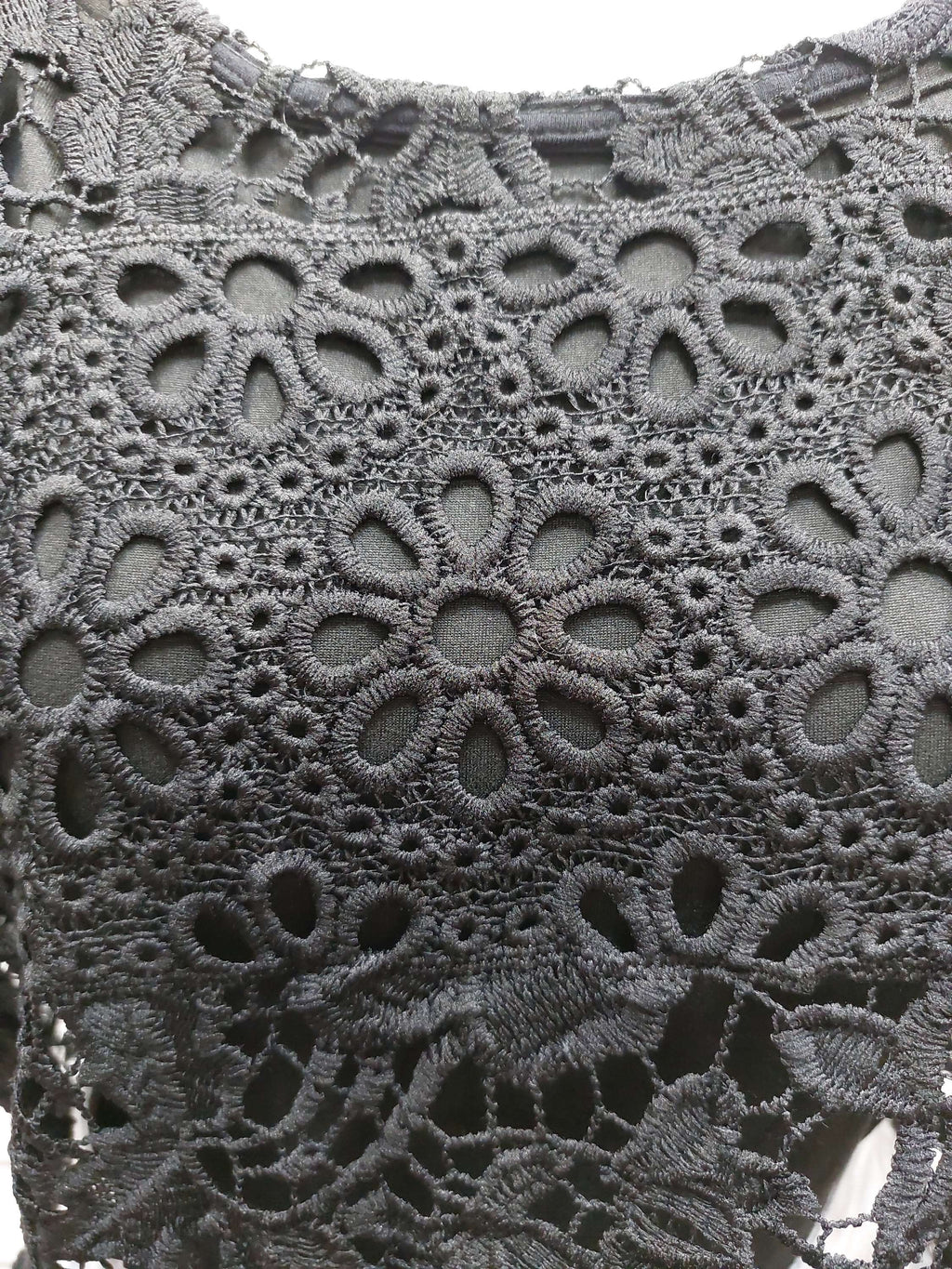 Black Lace Embroidered Blouse - 12/14 image 1