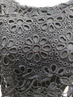 Black Lace Embroidered Blouse - 12/14 image 1