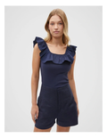 Seed Ruffle Singlet - Navy - L image 0