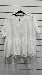White Linen Blouse - L image 1