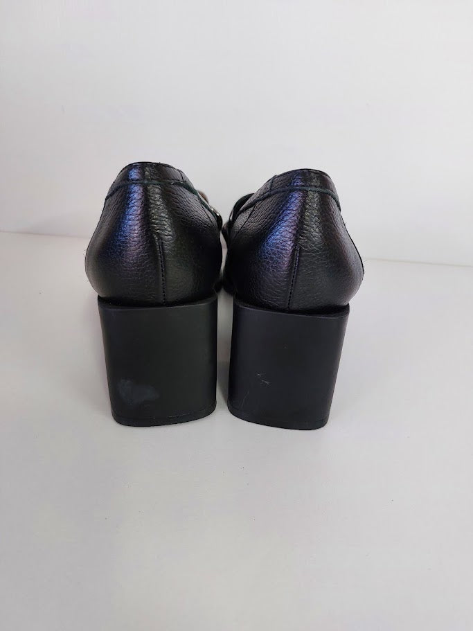 Capelli Rossi Black Leather Loafers NEW - 41 image 2