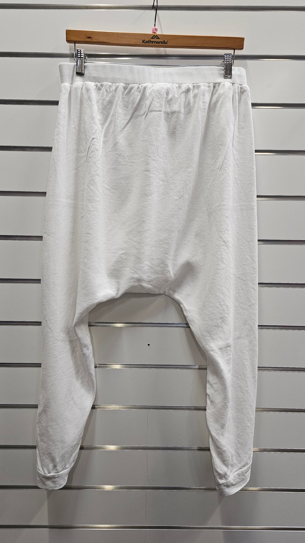 Lounge White Drop Crotch Pants - 10 image 1