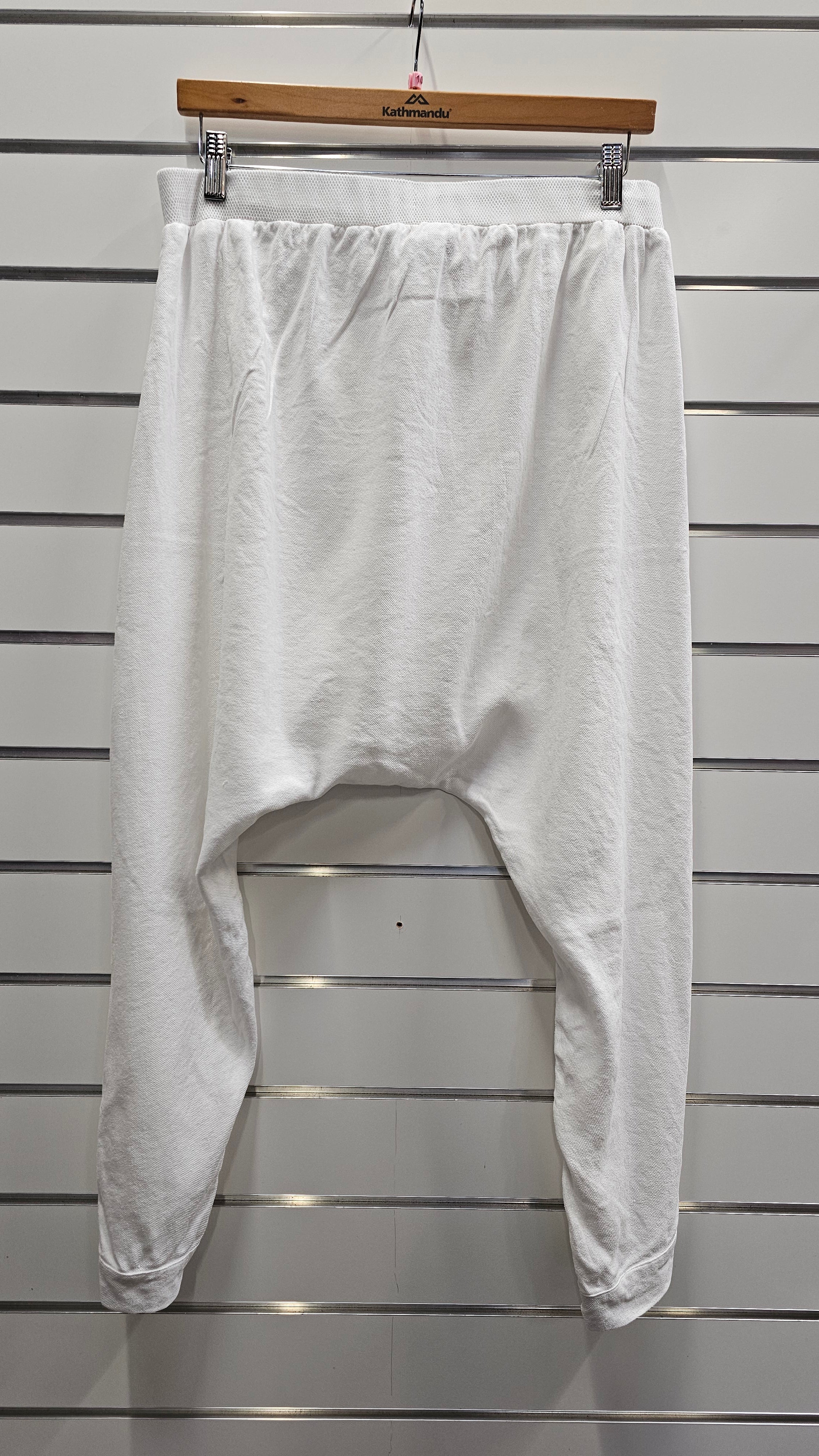 Lounge White Drop Crotch Pants - 10 image 1