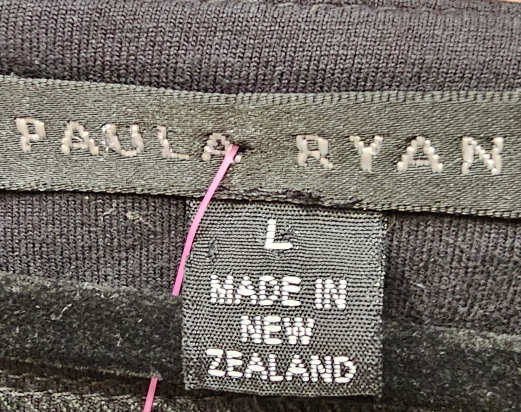 Paula Ryan 3/4 Sleeve Black Top - L image 2