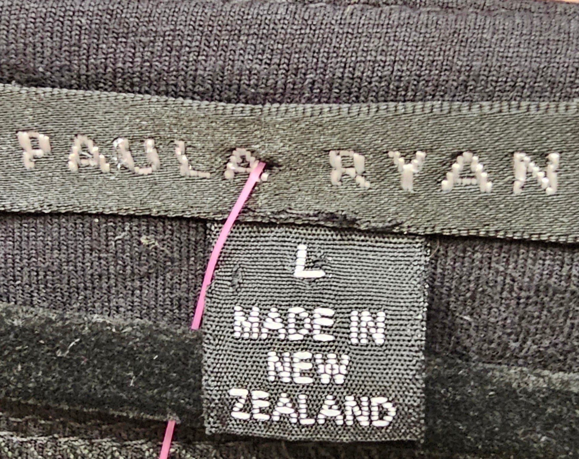Paula Ryan 3/4 Sleeve Black Top - L image 2