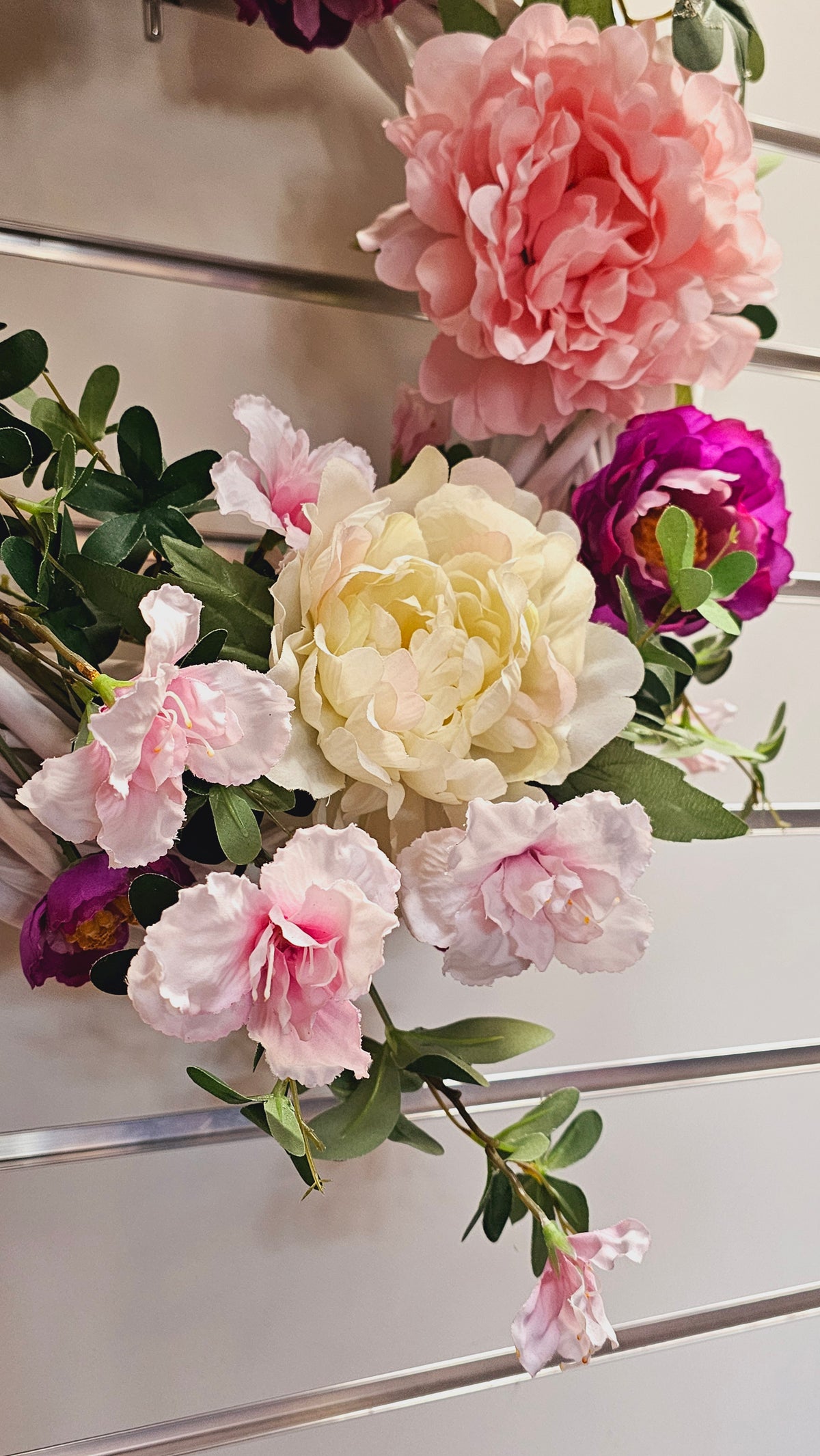 Pink & Purple Floral Cane Wreath image 3