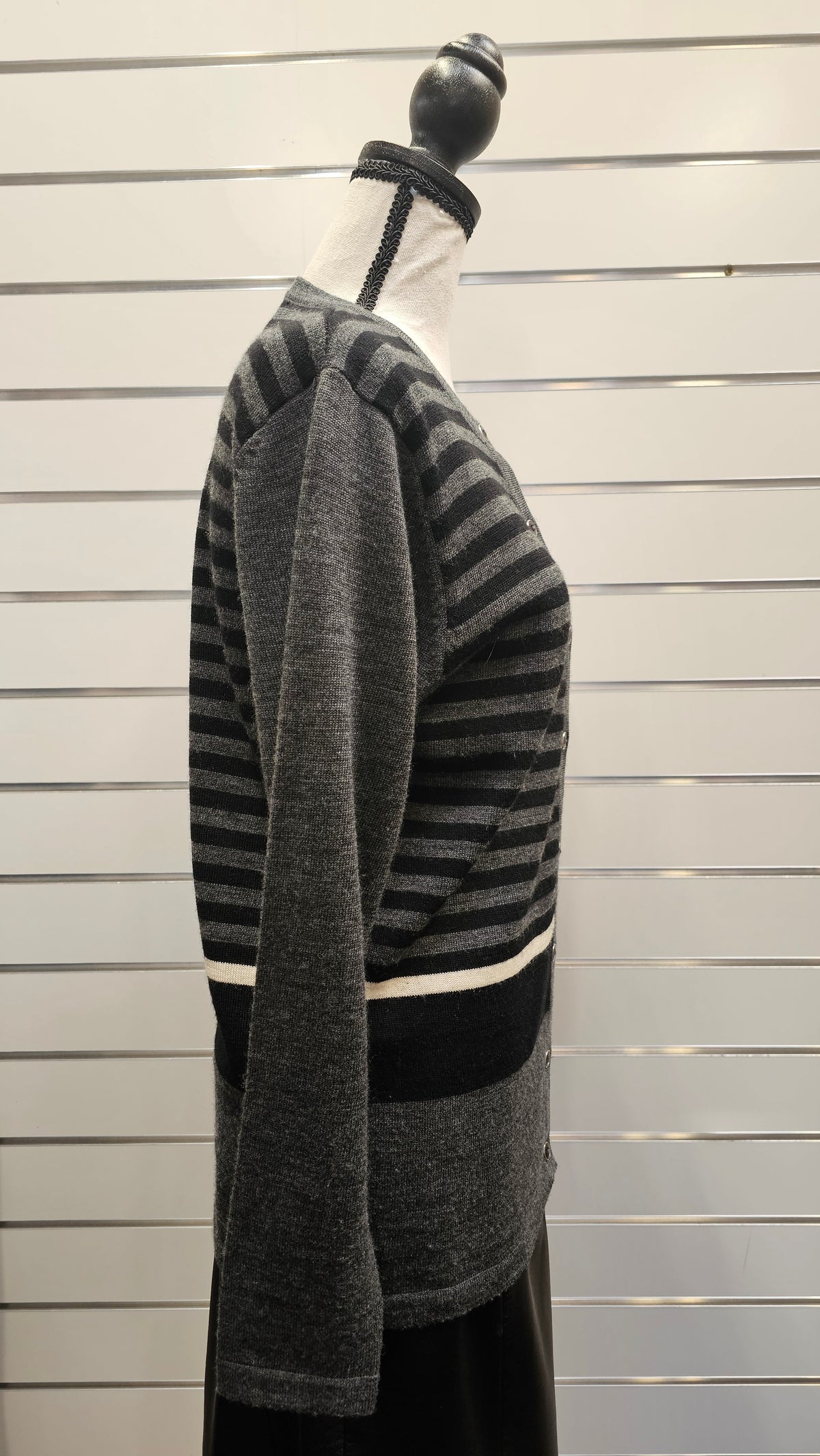 Slade Grey Cardigan Pure New Wool - 10 image 2