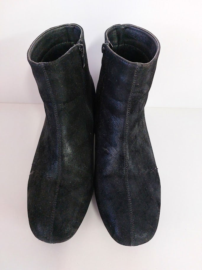 H&H Black Suede Ankle Boots - 10 image 1