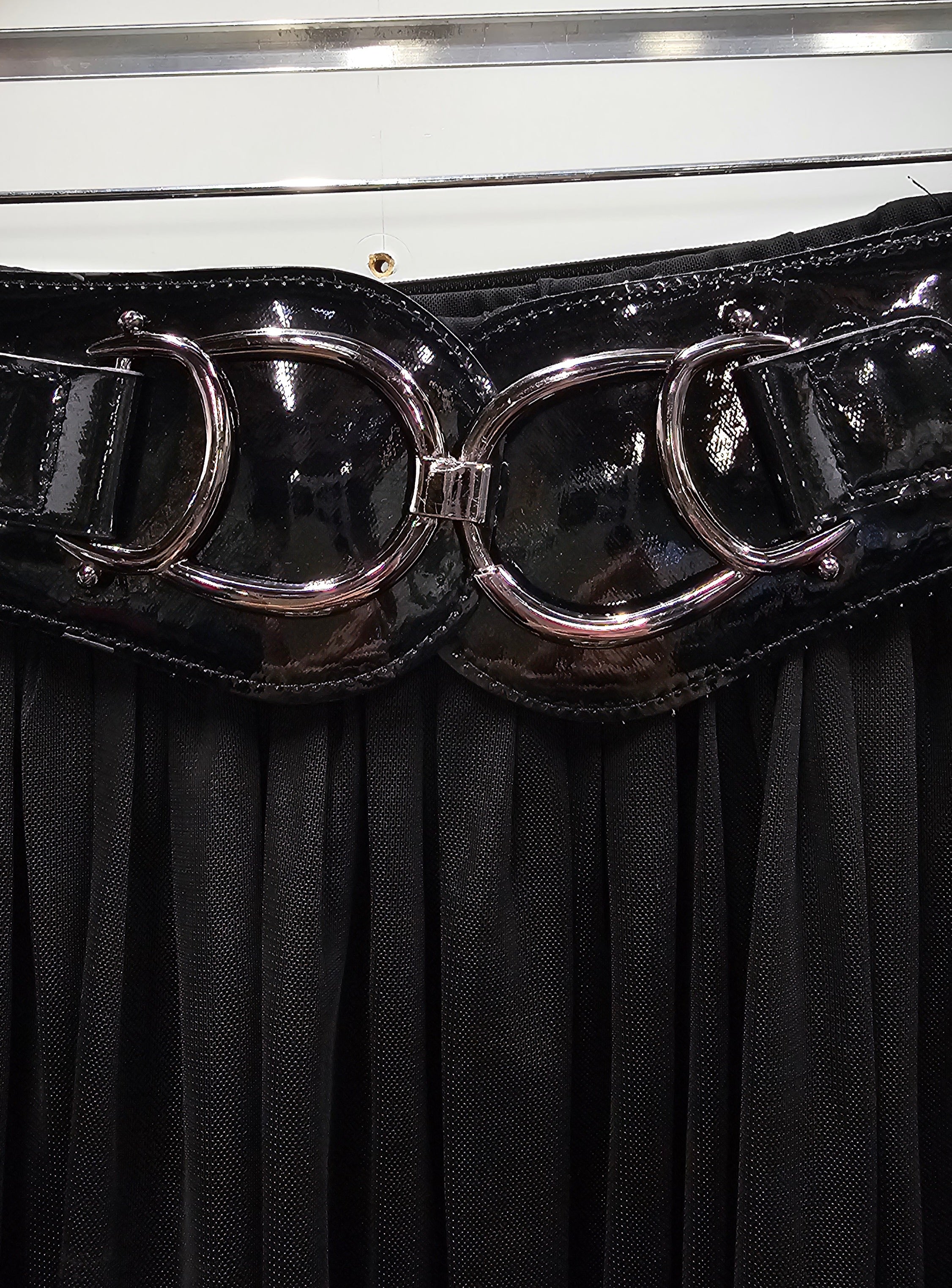 Pagani Black Mini Skirt With Big Belt - 10 image 2