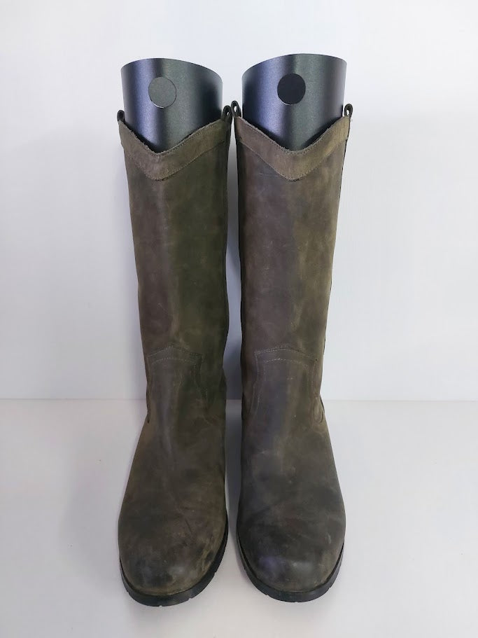 Fiona Olive Green Cowboy Boots - 38 image 1