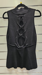 Witchery Black Sleeveless Top Viscose Blend - M image 1