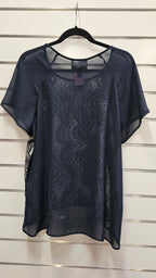 Ricochet navy and white blouse - size 8 image 1