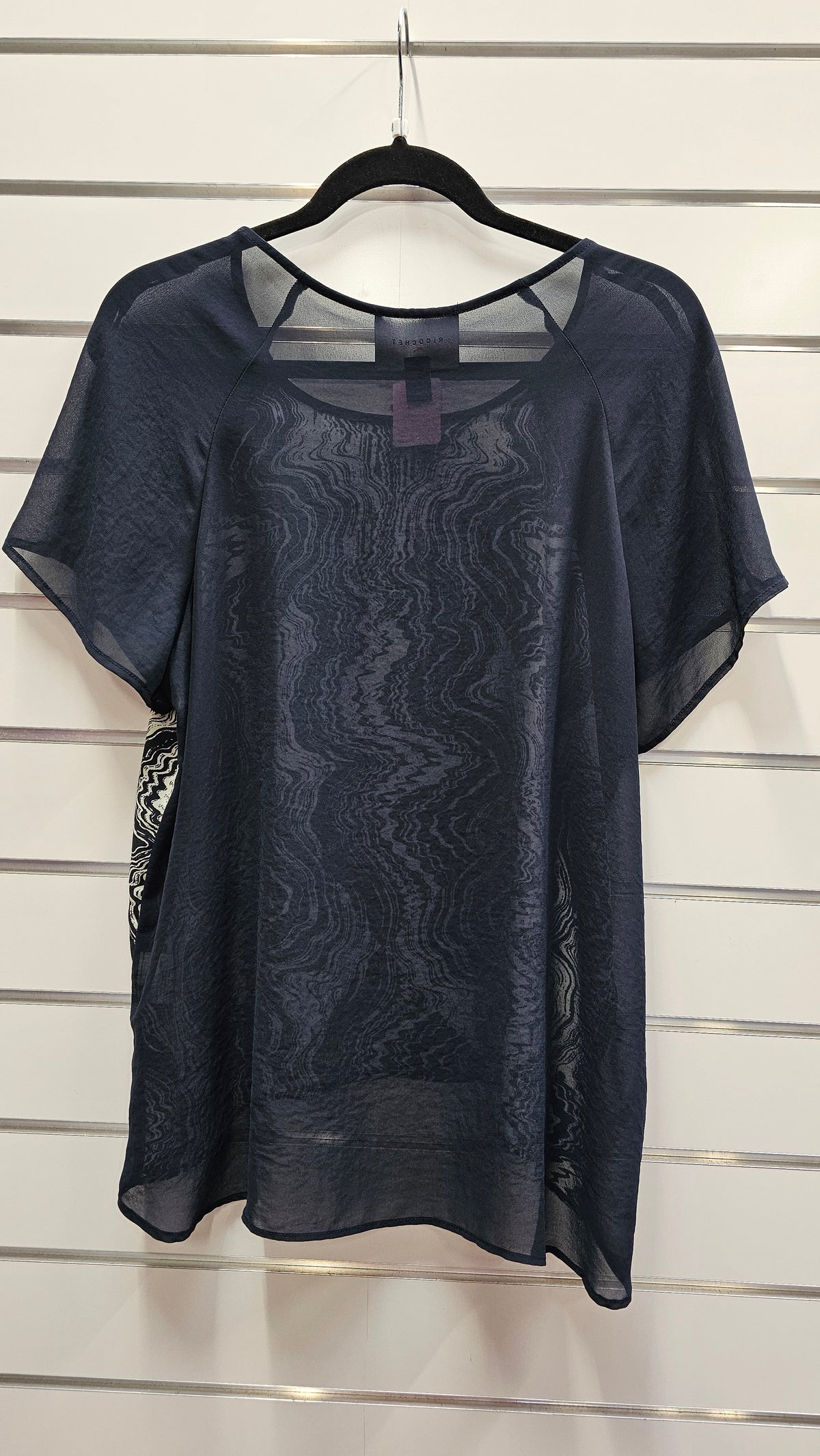 Ricochet navy and white blouse - size 8 image 1