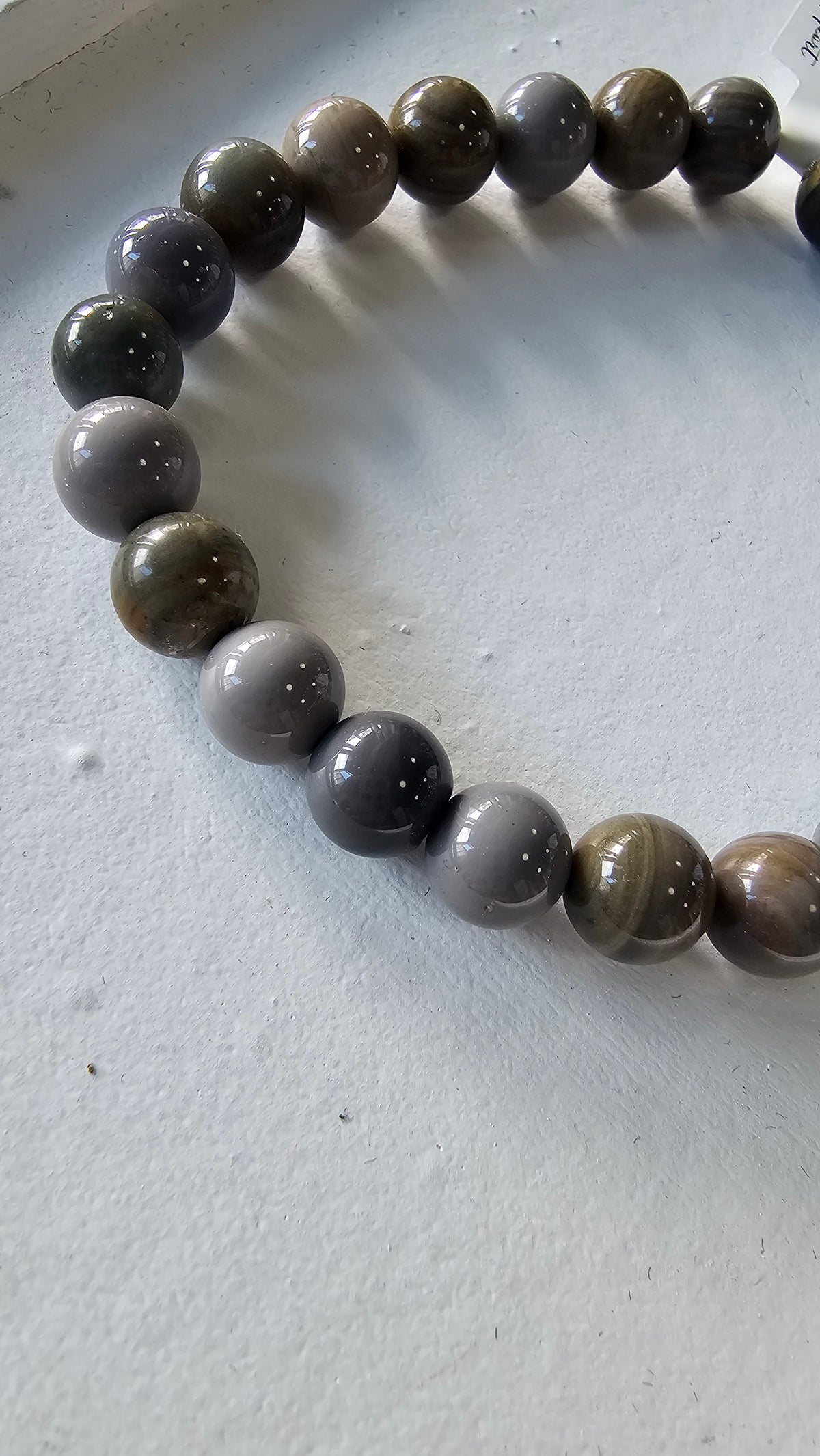 Green And Grey Stone Beaded Bracelet image 1