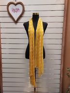 Virtu Yellow Star Pattern Scarf image 1