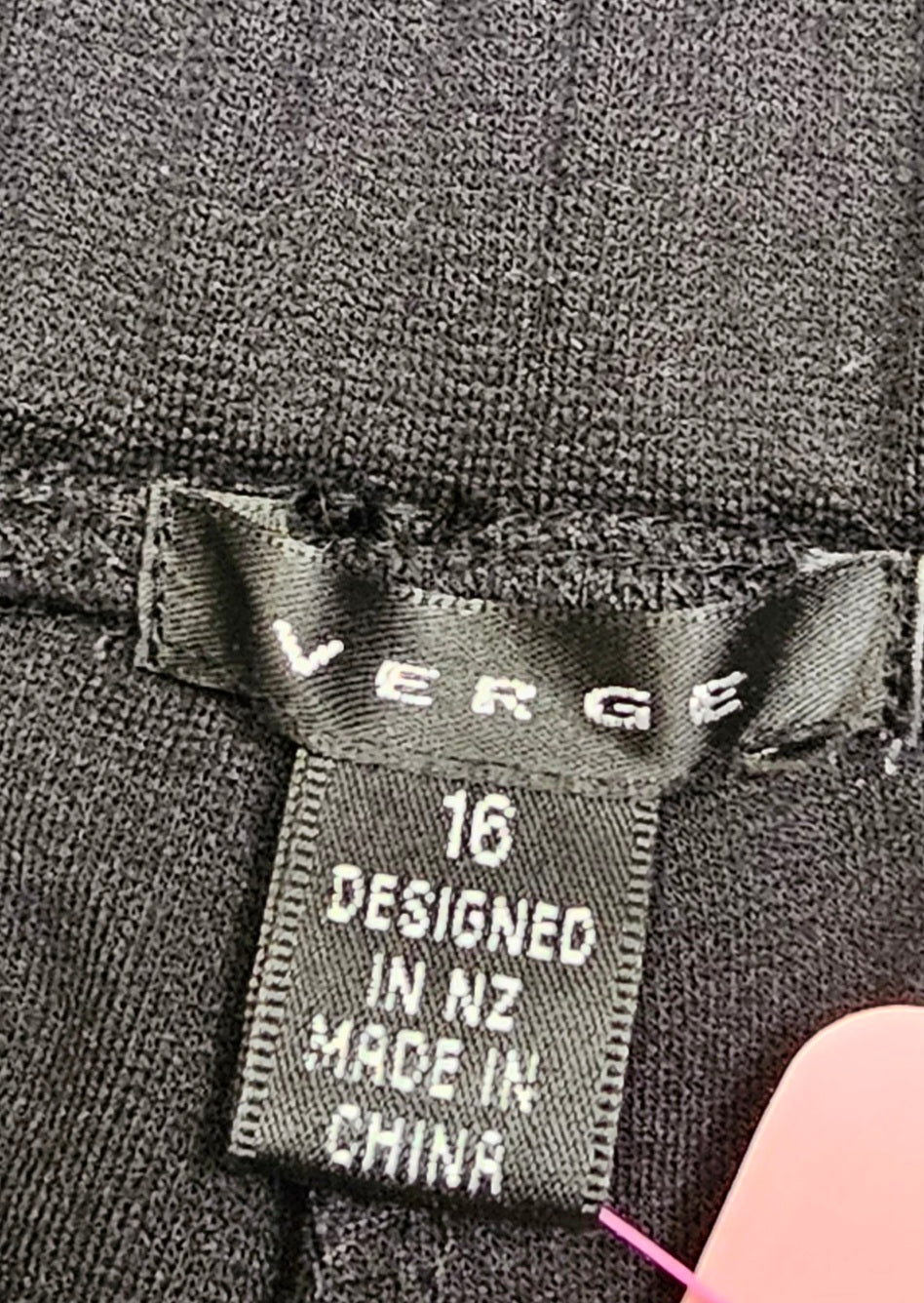 Verge Black Stretchy Pants With Zip In Hem - 16 image 2