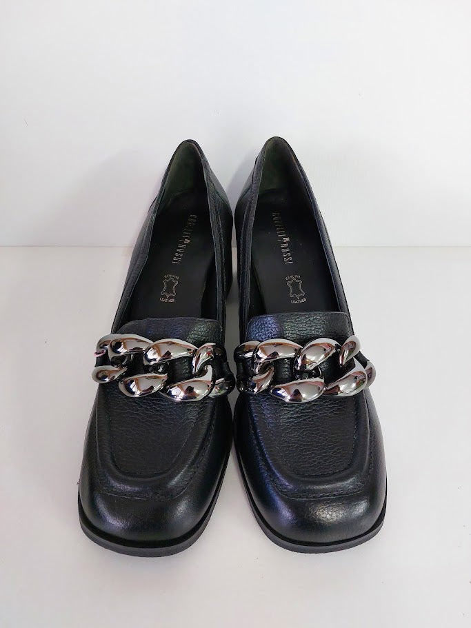 Capelli Rossi Black Leather Loafers NEW - 41 image 3