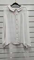 Vintage Rose white long sleeve blouse - size 16 image 1