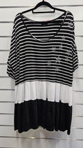 K+K Black And White Tunic - L image 0